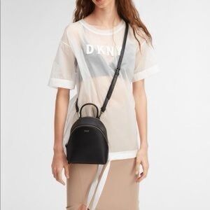 NWT DKNY Black Mini Backpack Crossbody